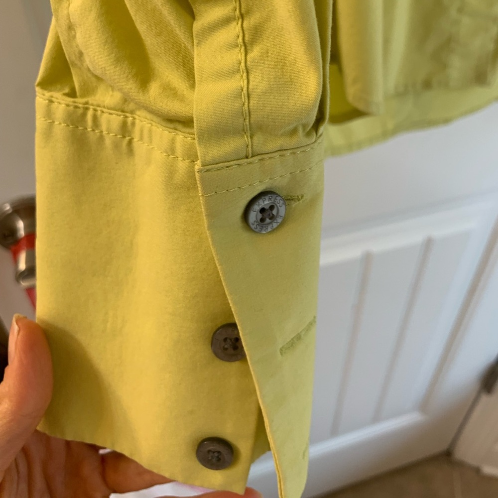 Express Design Studio Lime Green Button-Down Shirt - image 8